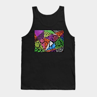 Abstract Fluoro Geometric 1 Tank Top